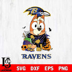 Baltimore Ravens Bluey Halloween NFL Svg Eps Dxf Png File, Digital Download, Instant Download