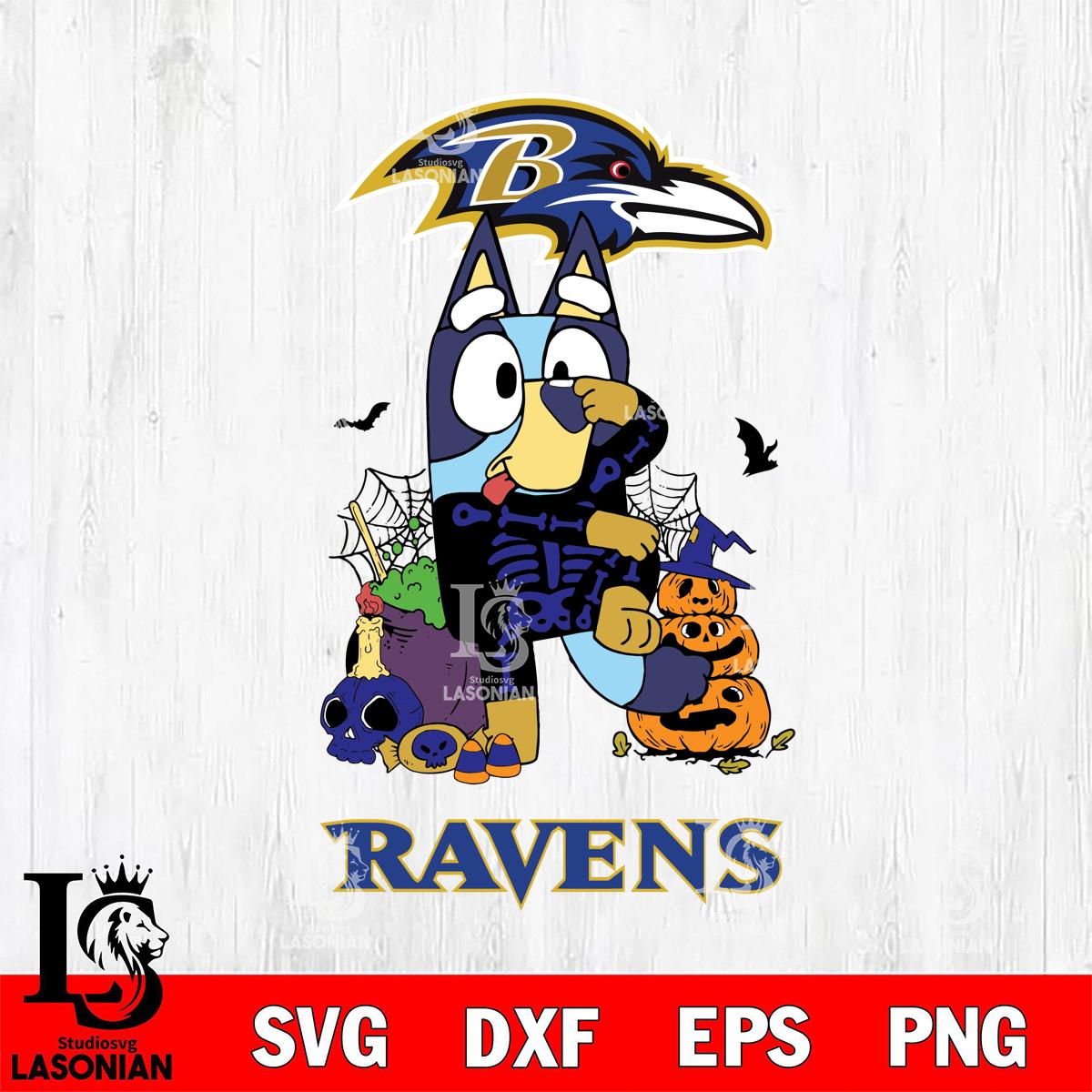 Baltimore Ravens Bluey Halloween NFL 2 – lasoniansvg