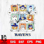 Baltimore Ravens Bluey Halloween Sport Svg Eps Dxf Png File, Digital Download, Instant Download