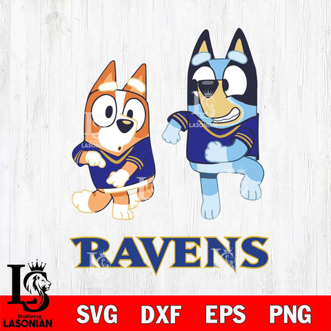Baltimore Ravens Bluey with Chilli Dance Svg Eps Dxf Png File, Digital Download, Instant Download
