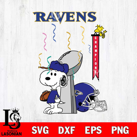 Baltimore Ravens Charlie Brown and Snoopy Super Bowl Svg Eps Dxf Png File, NFL svg , Digital Download , Instant Download, Cricut File