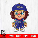 Baltimore Ravens Chucky Football Horror Halloween Svg Eps Dxf Png File, Digital Download, Instant Download