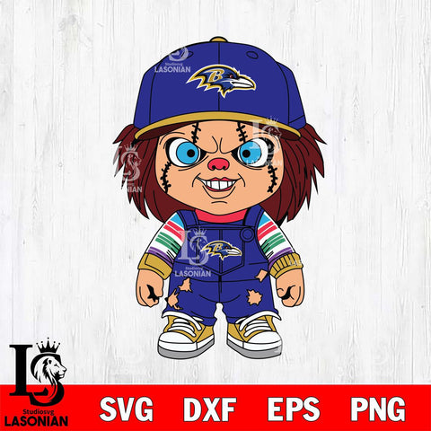 Baltimore Ravens Chucky Football Horror Halloween Svg Eps Dxf Png File, Digital Download, Instant Download