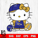 Baltimore Ravens Cute Hello Kitty Football 4 Svg Eps Dxf Png File, NFL svg, Digital Download, Instant Download