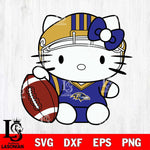 Baltimore Ravens Cute Hello Kitty Football 5 Svg Eps Dxf Png File, NFL svg, Digital Download, Instant Download