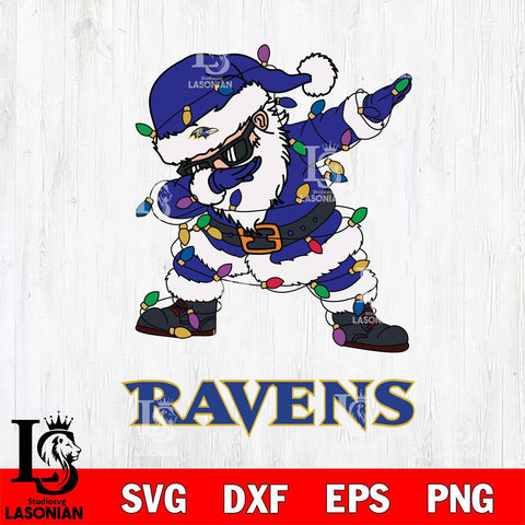 Baltimore Ravens Dabbing Santa Claus Ugly Christmas Svg Eps Dxf Png File,NFL Svg Files,Digital Download,Sublimation,Instant Download