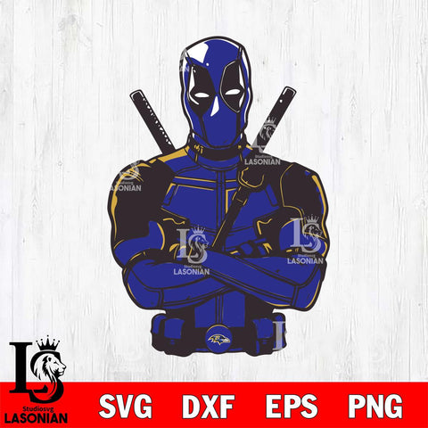 Baltimore Ravens Deadpool Svg Eps Dxf Png File, Digital Download, Instant Download