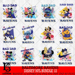Baltimore Ravens Disney Rad Dad NFL Bundle 12 SVG DXF EPS PNG FILE, Father day File Cut,Digital Download,Instant Download,Disney Svg Files