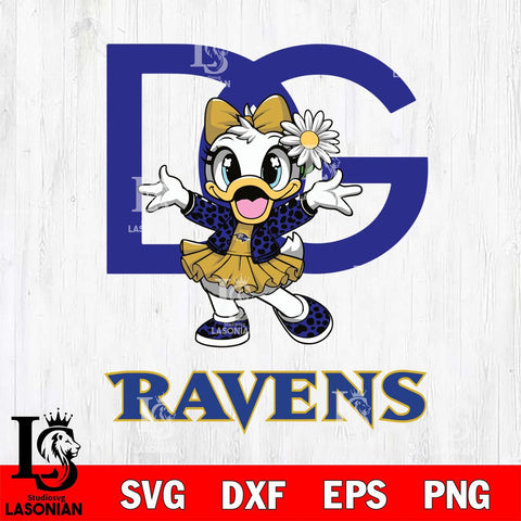 Baltimore Ravens Dolce And Gabbana Daisy Duck Disney Svg Eps Dxf Png File, Digital Download, Instant Download