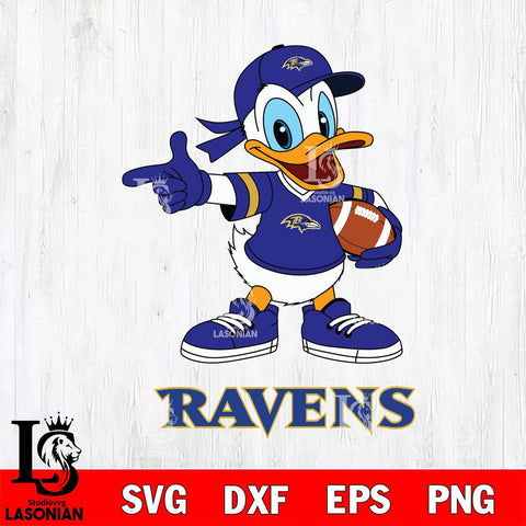 Baltimore Ravens Donald Duck Sport Cricut, NFL SVG DXF EPS PNG FILE, Digital Download,Instant Download, Silhouette