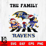 Baltimore Ravens Family Bluey Christmas Svg Eps Dxf Png File, Digital Download
