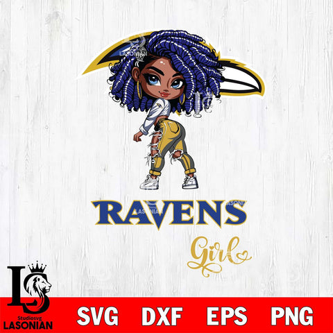 Baltimore Ravens Fan Girl Svg Eps Dxf Png File, Digital Download, Instant Download