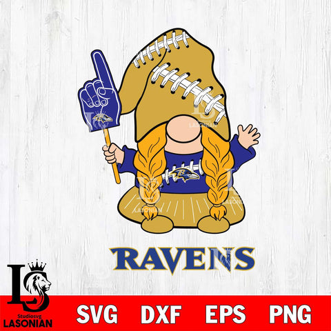 Baltimore Ravens Gnomes Fan Svg Eps Dxf Png File, Digital Download, Instant Download