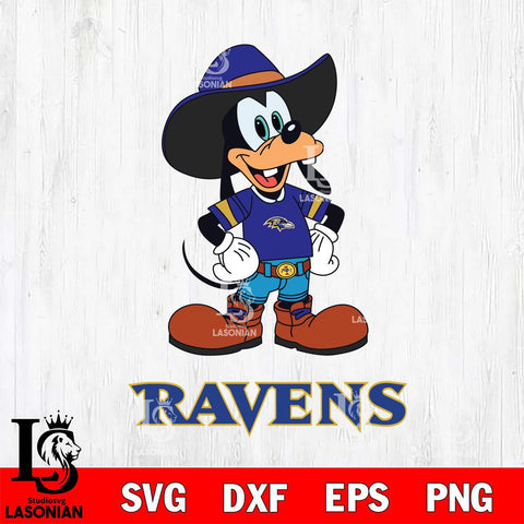Baltimore Ravens Goofy Cowboy Sport SVG DXF EPS PNG FILE,NFL Cricut ,Football Digital Download,Instant Download, Silhouette