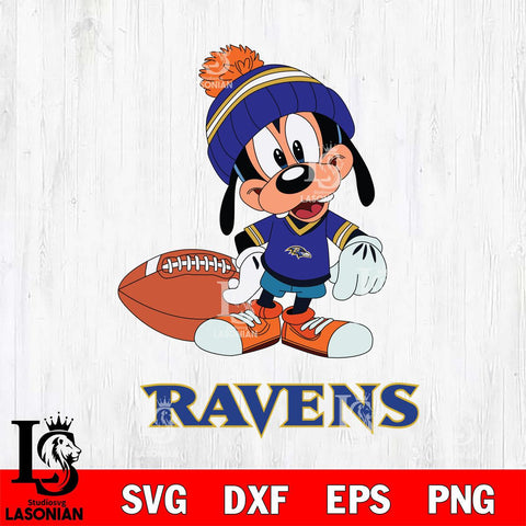 Baltimore Ravens Goofy Football SVG DXF EPS PNG FILE,NFL Cricut ,Football Digital Download,Instant Download, Silhouette