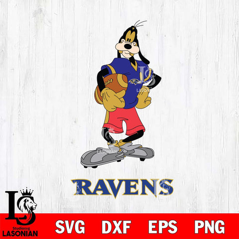 Baltimore Ravens Goofy Player SVG DXF EPS PNG FILE,NFL Cricut ,Football Digital Download,Instant Download, Silhouette