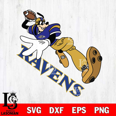 Baltimore Ravens Goofy rugby player SVG DXF EPS PNG FILE,NFL Cricut ,Football Digital Download,Instant Download, Silhouette