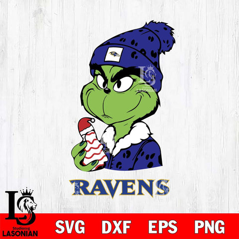 Baltimore Ravens Grinch Tree Cake Svg Eps Dxf Png File, Digital Download, Instant Download