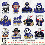 Baltimore Ravens Halloween Bundle 12 SVG Svg Eps Dxf Png File, Bundle NFL svg, Digital Download, Instant Download