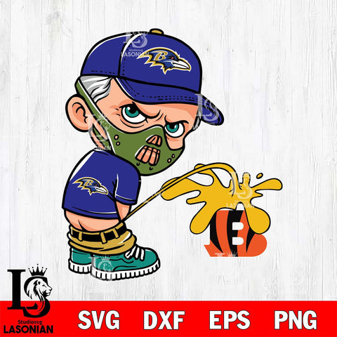 Baltimore Ravens Hannibal Lecter Piss On Cincinnati Bengals Svg Eps Dxf Png File, Digital Download, Instant Download