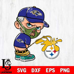 Baltimore Ravens Hannibal Lecter Piss On Pittsburgh Steelers Svg Eps Dxf Png File, Digital Download, Instant Download