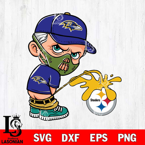 Baltimore Ravens Hannibal Lecter Piss On Pittsburgh Steelers Svg Eps Dxf Png File, Digital Download, Instant Download