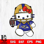 Baltimore Ravens Hello Kitty sport 11 Svg Eps Dxf Png File, Digital Download, Instant Download