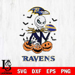 Baltimore Ravens Jack Skellington 2 halloween Svg Eps Dxf Png File, Digital Download, Instant Download