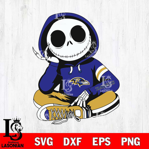 Baltimore Ravens Jack Skellington halloween Svg Eps Dxf Png File, Digital Download, Instant Download