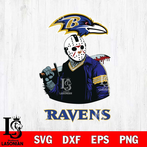 Baltimore Ravens Jason Voorhees 10 Svg Eps Dxf Png File, Digital Download