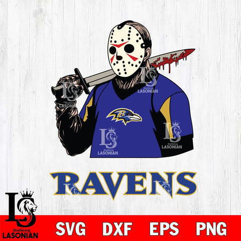 Baltimore Ravens Jason Voorhees 11 Svg Eps Dxf Png File, Digital Download