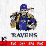 Baltimore Ravens Jason Voorhees 2 Svg Eps Dxf Png File, Digital Download