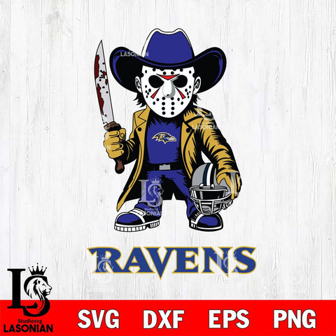 Baltimore Ravens Jason Voorhees 3 Svg Eps Dxf Png File, Digital Download