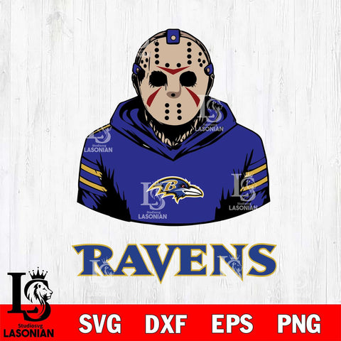 Baltimore Ravens Jason Voorhees 4 Svg Eps Dxf Png File, Digital Download