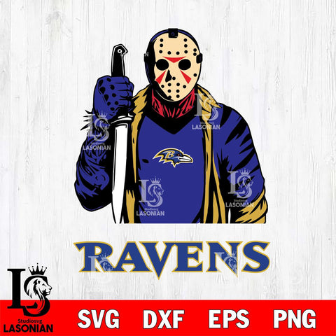 Baltimore Ravens Jason Voorhees 6 Svg Eps Dxf Png File, Digital Download