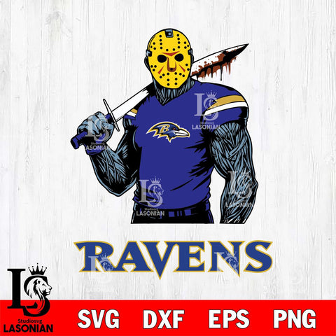 Baltimore Ravens Jason Voorhees 7 Svg Eps Dxf Png File, Digital Download