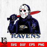 Baltimore Ravens Jason Voorhees Horror 12 Svg Eps Dxf Png File, NFL svg, Digital Download, Instant Download