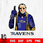 Baltimore Ravens Jason Voorhees Horror 3 Svg Eps Dxf Png File, NFL svg, Digital Download, Instant Download