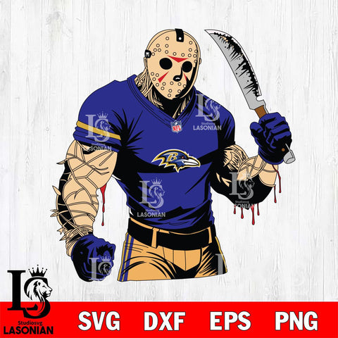 Baltimore Ravens Jason Voorhees Horror 8 Svg Eps Dxf Png File, NFL svg, Digital Download, Instant Download