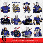 Baltimore Ravens Jason Voorhees Horror Bundle 12 SVG Svg Eps Dxf Png File,Bundle NFL svg, Digital Download, Instant Download