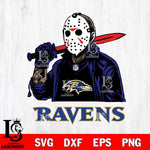 Baltimore Ravens Jason Voorhees Horror Halloween Svg Eps Dxf Png File, Digital Download, Instant Download