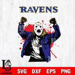Baltimore Ravens Jason Voorhees Horror Halloween 3 Svg Eps Dxf Png File, Digital Download, Instant Download