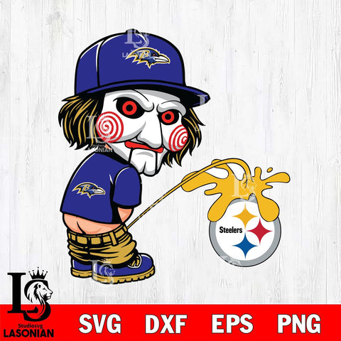 Baltimore Ravens Jigsaw Piss On Pittsburgh Steelers Svg Eps Dxf Png File, Digital Download, Instant Download