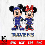 Baltimore Ravens Mickey And Minnie Rugby Svg Eps Dxf Png File, NFL svg , Digital Download , Instant Download, Cricut File