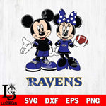 Baltimore Ravens Mickey Minnie Football Svg Eps Dxf Png File, NFL svg , Digital Download , Instant Download, Cricut File