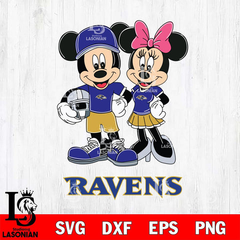 Baltimore Ravens Mickey Minnie Mouse Helmet Svg Eps Dxf Png File, Bundle NFl svg , File Cut , Digital Download , Instant Download, Laser Cut Svg Files