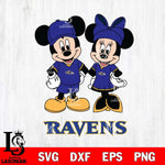 Baltimore Ravens Mickey Minnie Rugby Svg Eps Dxf Png File, Bundle NFl svg , File Cut , Digital Download , Instant Download, Laser Cut Svg Files