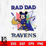 Baltimore Ravens Mickey Wearing Hoodie Rad Dad SVG DXF EPS PNG FILE, Disney Father day File Cut,Digital Download,Instant Download,Disney Svg Files