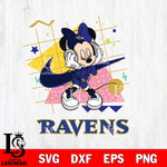 Baltimore Ravens Minnie Mouse Dancing SVG DXF EPS PNG FILE, Disney Father day File Cut,Digital Download,Instant Download,Disney Svg Files