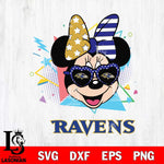 Baltimore Ravens Minnie Mouse Love Sport SVG DXF EPS PNG FILE, Disney Father day File Cut,Digital Download,Instant Download,Disney Svg Files